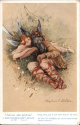 A midsummer night's dream. Titania and Bottom. Postcard