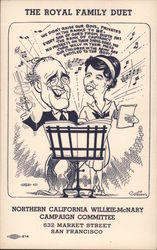 The Royal Family Duet. Northern Californian Willkie-McNary Campaign Committee Postcard