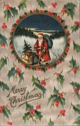 Merry Christmas with Santa Postcard