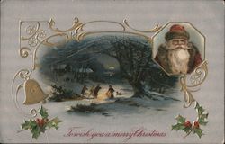 To wish you a merry Christmas. Embossed. Postcard
