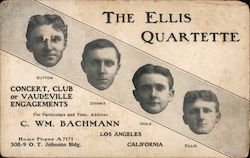The Ellis Quartette: Concert, Club or Vaudeville Engagements Postcard