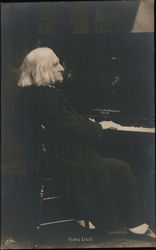 Franz Liszt at piano Postcard