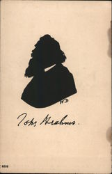 Joha Brahms silhouette signed W.B. Postcard