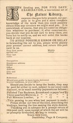 The Nature Library, a Ten Volume Set - Doubleday, Page & Company Postcard