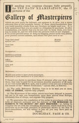 Gallery of Masterpieces, Photo-Mezzotints - Doubleday, Page & Co. Postcard