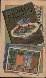 Sears, Roebuck and Co. Seroco paints and wall paper samples. Postcard