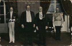 Presidents William H. Taft and Porfirio Diaz meeting in Juarex, Mexico, 1909 Postcard Postcard Postcard