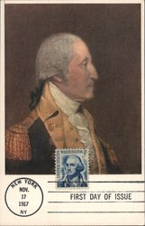 Portrait of George Washington by Joseph Wright. Postcard