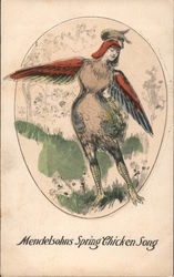 Mendelssohn's Spring Chicken Song - Human-bird Hybrid Postcard
