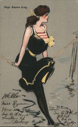 Palm Beach Girl Artist Signed Hamilton King Postcard Postcard Postcard