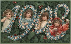 1908 with Children Postcard