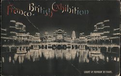 Franco-British Exhibition. Court of Honour by night Postcard