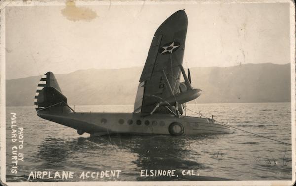 Airplane Accident Elsinore California Millard Curtis