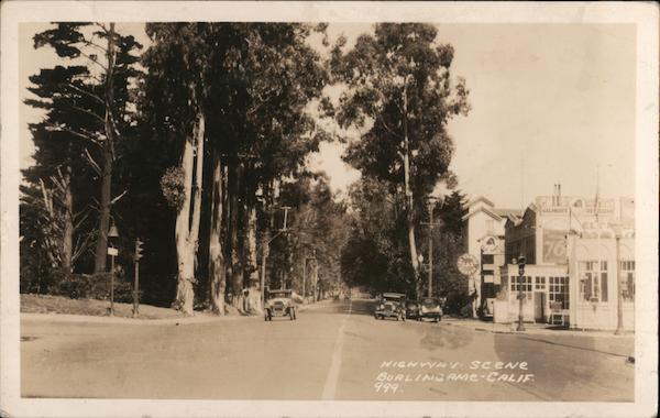 Highway Scene, Burlingame, California