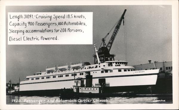 Passenger and Automobile Carrier Chinook Johnston Boats, Ships