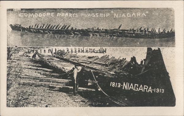 Commodore Perry's flagship Niagra raised for centennial 1813-1913