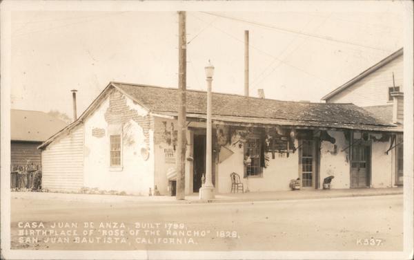 Casa Juan De Anza San Juan Bautista California