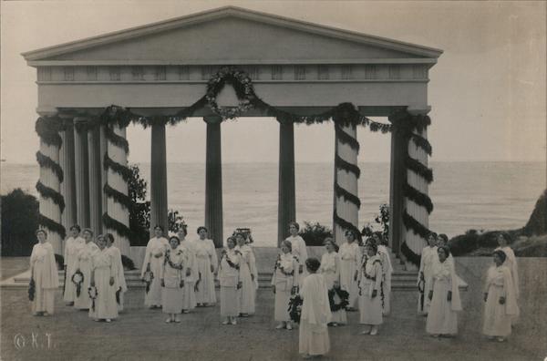 Raja-Yoga Academy Pupils Singing in the Greek Theater Point Loma California