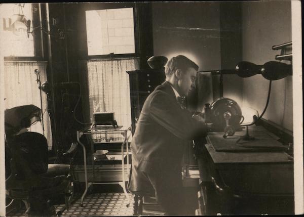 Professional office with man sitting at desk working Minneapolis Minnesota
