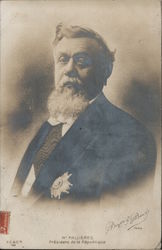 M. Fallieres, Presidente de la Republique, 1909 Postcard