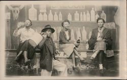 Studio Bar Photo: Group of women & man "drinking" at bar Postcard