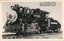 Lobaugh advertisement for a 0-6-0 Switch locomotive model kit Postcard