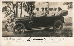 1911 six-cylinder Locomobile touring car Postcard