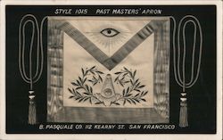 Past Masters' Apron - B. Pasquale Co. Postcard