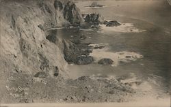 Rocky Coast, surf Postcard