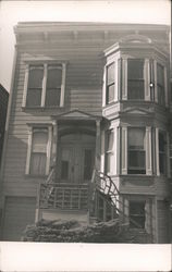 Victorian house with bay windows Postcard