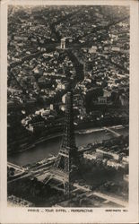Paris - Tour Effiel - Perspective Postcard