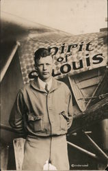 Charles Lindburg and the Spirit of St. Louis Aviators Postcard Postcard Postcard