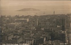 View of San Francisco from the Fairmont California Postcard Postcard Postcard