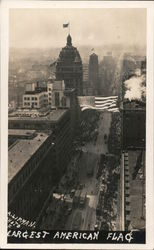 Largest American Flag San Francisco, CA A. Lipman Photo Postcard Postcard Postcard