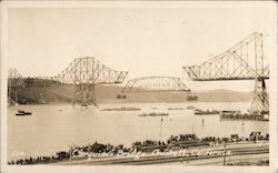 Construction of the Carquinez Bridge, Crockett, CA, 1958 Postcard