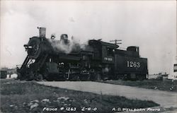 Locomotive #1263 Frisco Postcard