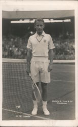 H. W. Austin on the tennis court Postcard