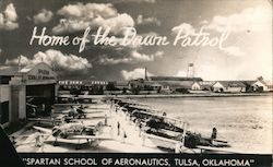 Home of the Dawn Patrol "Spartan School of Aeronautics" Postcard