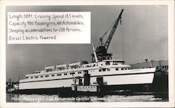 Passenger and Automobile Carrier Chinook Postcard