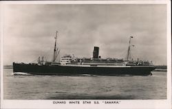 Cunard White Star S.S. "Samaria" Steamers Postcard Postcard Postcard