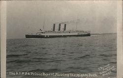 The G. T. P. S. S. Prince Rupert Plowing the Mighty Deep British Columbia Canada F. Burron Postcard Postcard Postcard