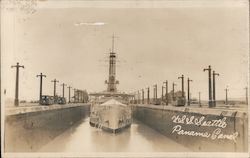 USS Seattle - Panama Canal Postcard