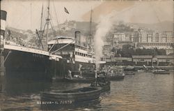 Skutari ship docked Genova, Italy Postcard Postcard Postcard