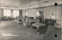 S.S. President Wilson main lounge Postcard