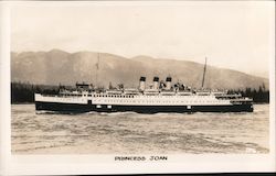 Princess Joan steaming past the coast of Canada Postcard