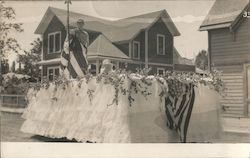 Float with US Flag Grass Valley, CA Postcard Postcard Postcard