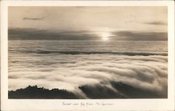 Sunset over fog from Mt. Hamilton Postcard
