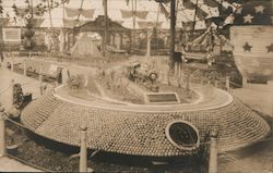 Citrus Association expo with display of steam locomotive model and oranges San Bernardino, CA Exposition Postcard Postcard Postcard