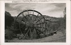 Mining Cable Wheel - Sonora, California Postcard