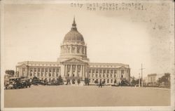 City Hall Civic Center, Japanese Camera Club Postcard